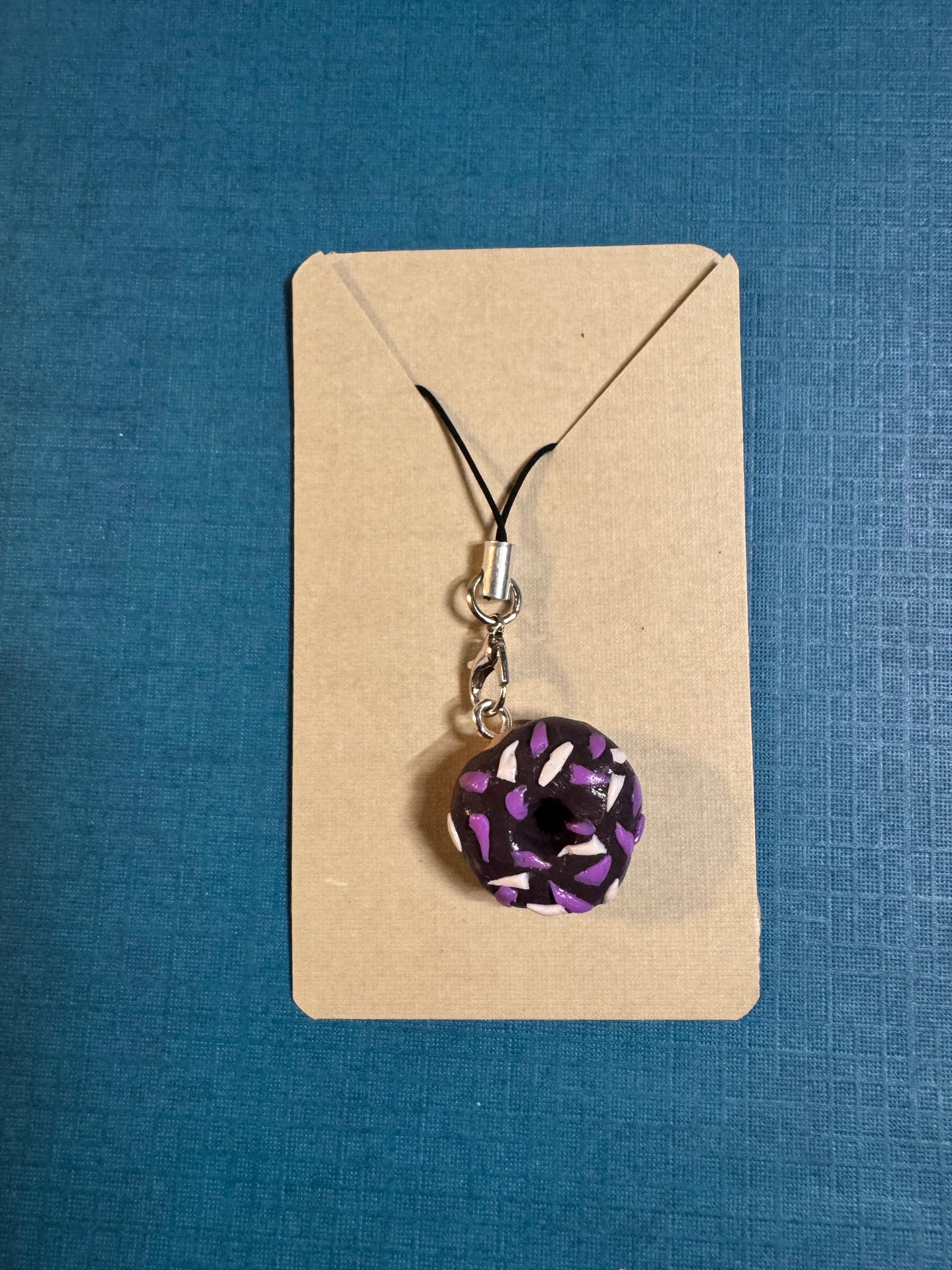 Chocolate Donut Charm — Handcrafted Polymer Clay