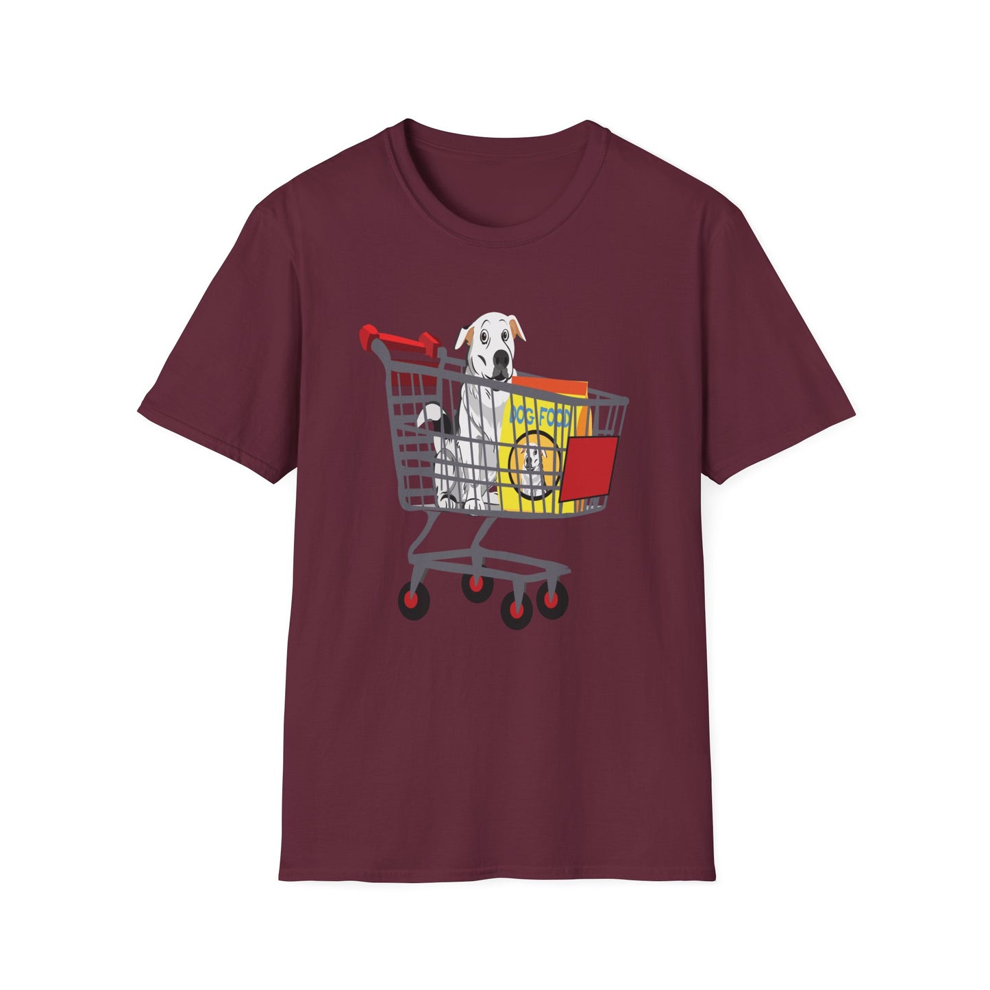 T-Shirt — Cute Puppy in Shopping Cart Graphic Tee
