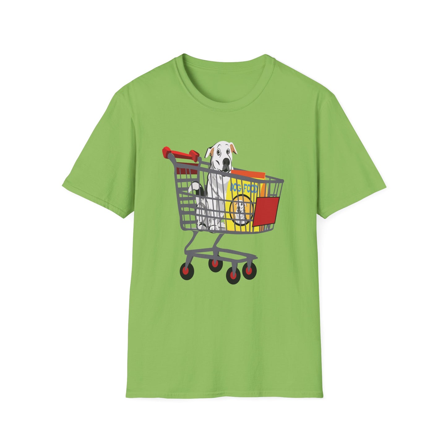 T-Shirt — Cute Puppy in Shopping Cart Graphic Tee