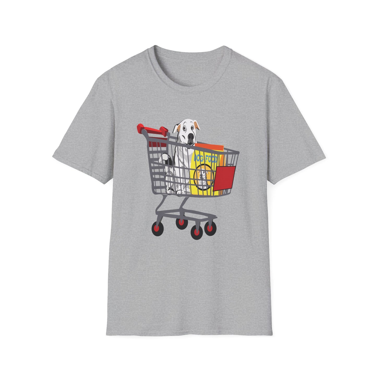 T-Shirt — Cute Puppy in Shopping Cart Graphic Tee