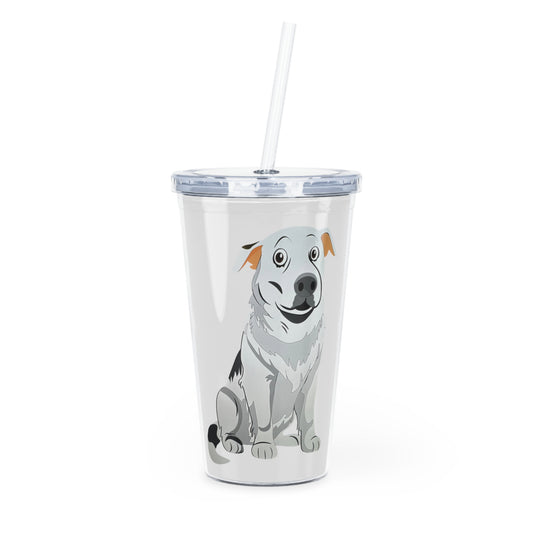Happy Pup Tumbler with Straw