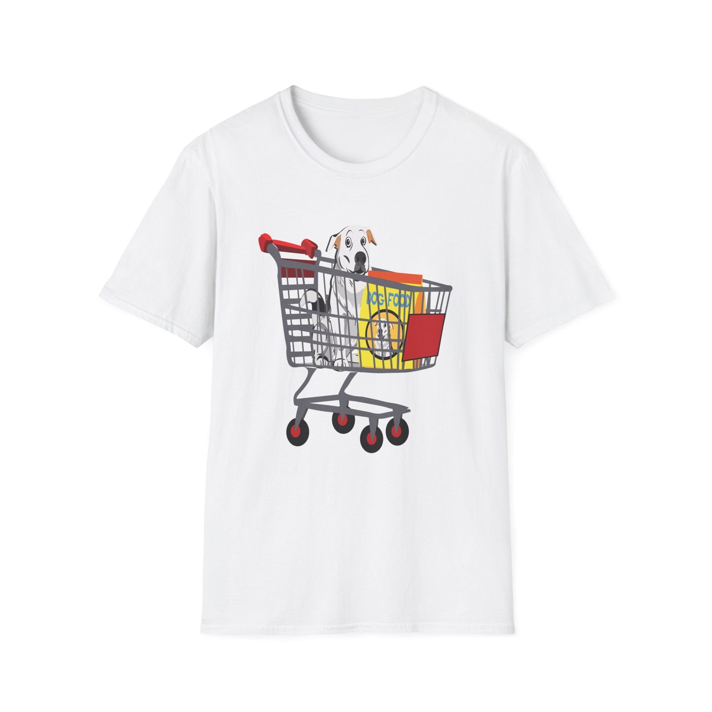T-Shirt — Cute Puppy in Shopping Cart Graphic Tee