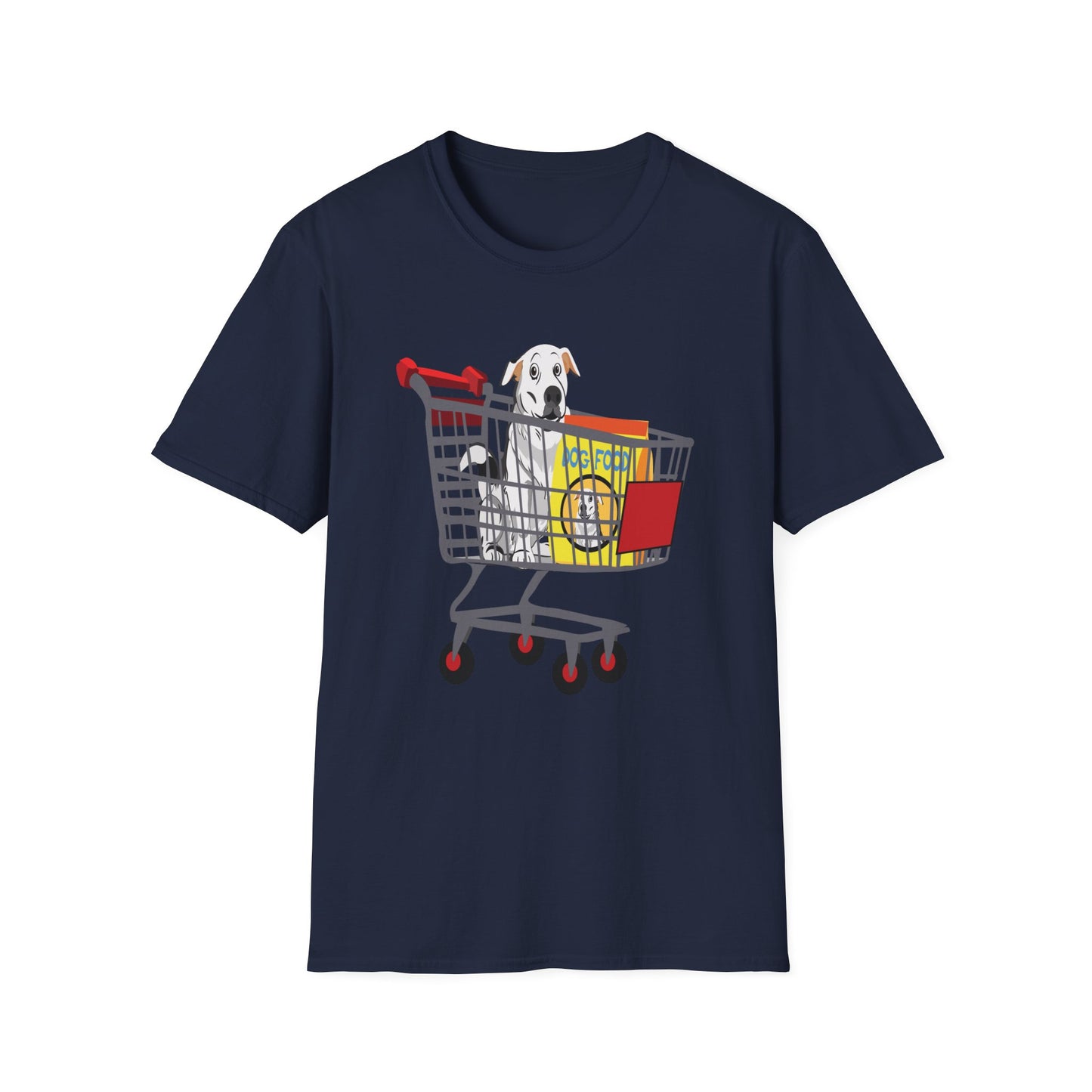 T-Shirt — Cute Puppy in Shopping Cart Graphic Tee