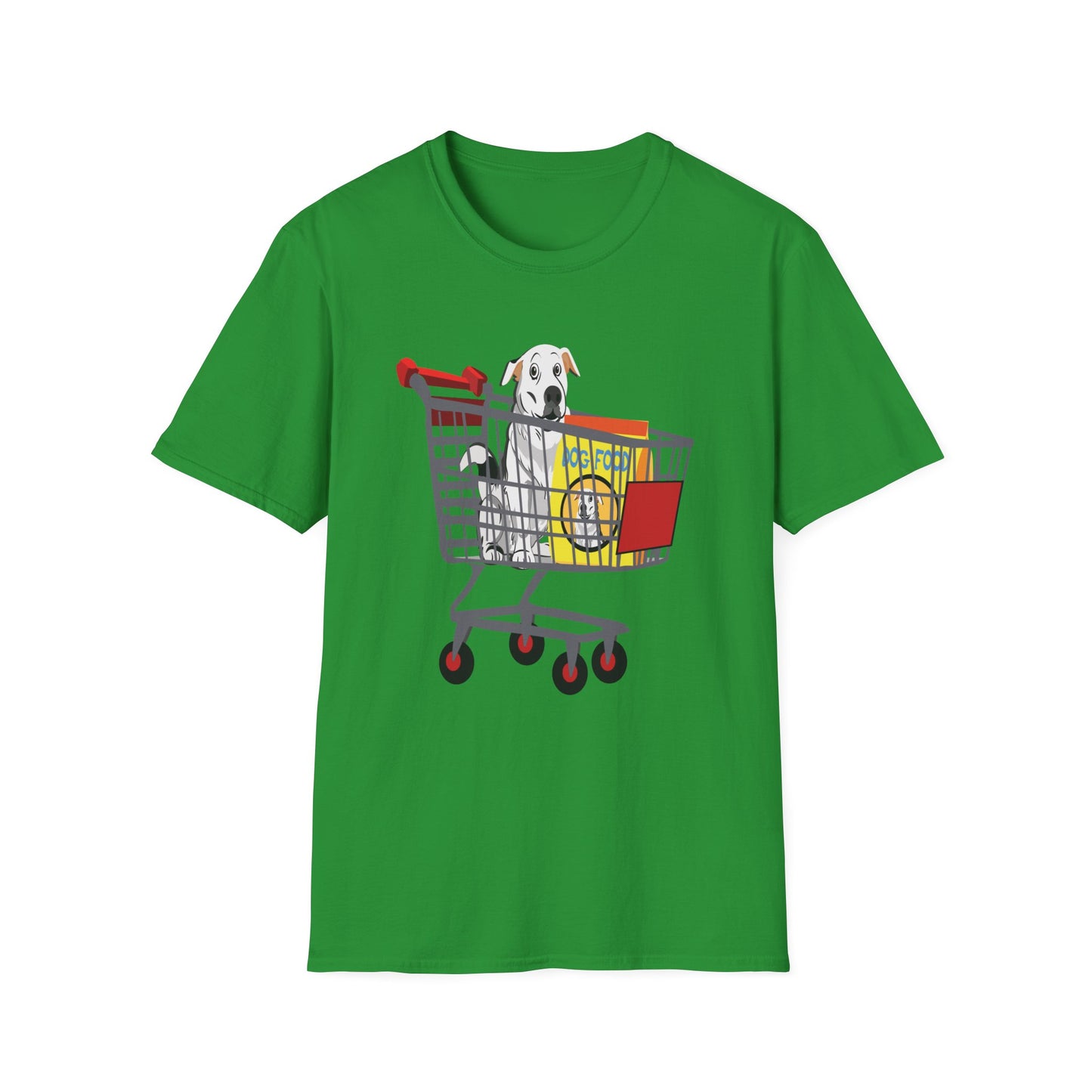 T-Shirt — Cute Puppy in Shopping Cart Graphic Tee