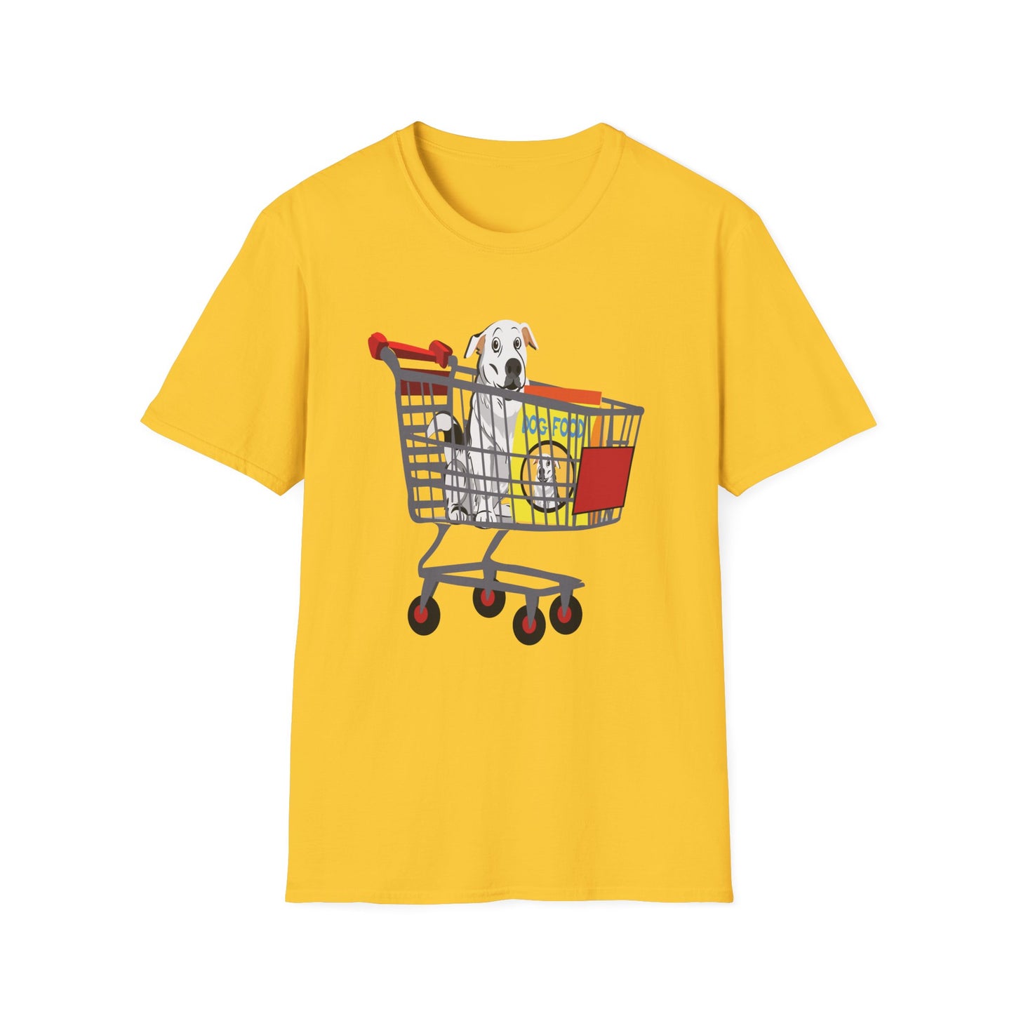 T-Shirt — Cute Puppy in Shopping Cart Graphic Tee