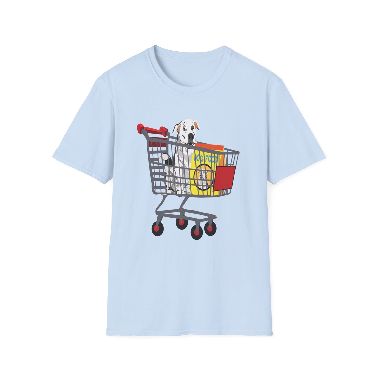T-Shirt — Cute Puppy in Shopping Cart Graphic Tee