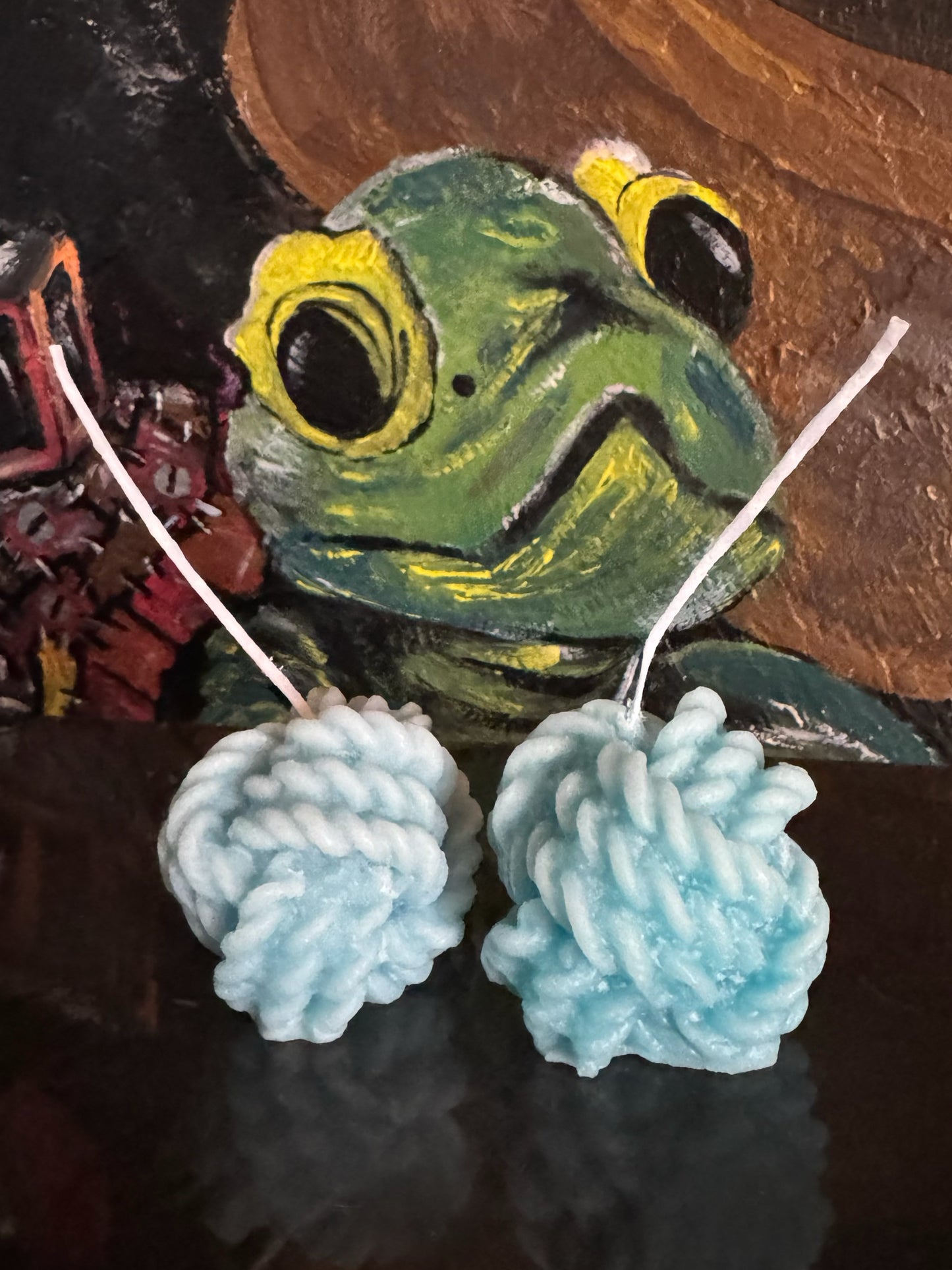 Mind Your Own Beeswax — Wool Ball Candles