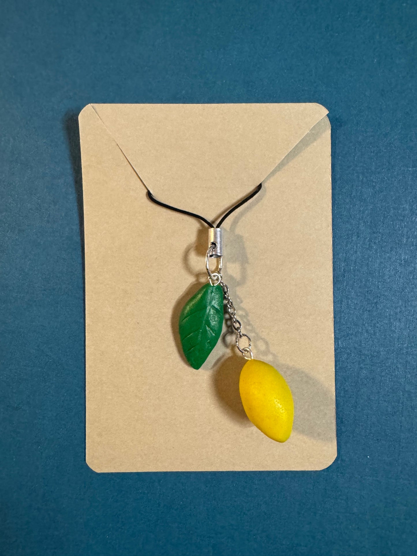 Lemon Drop Phone Charm — Handcrafted Polymer Clay