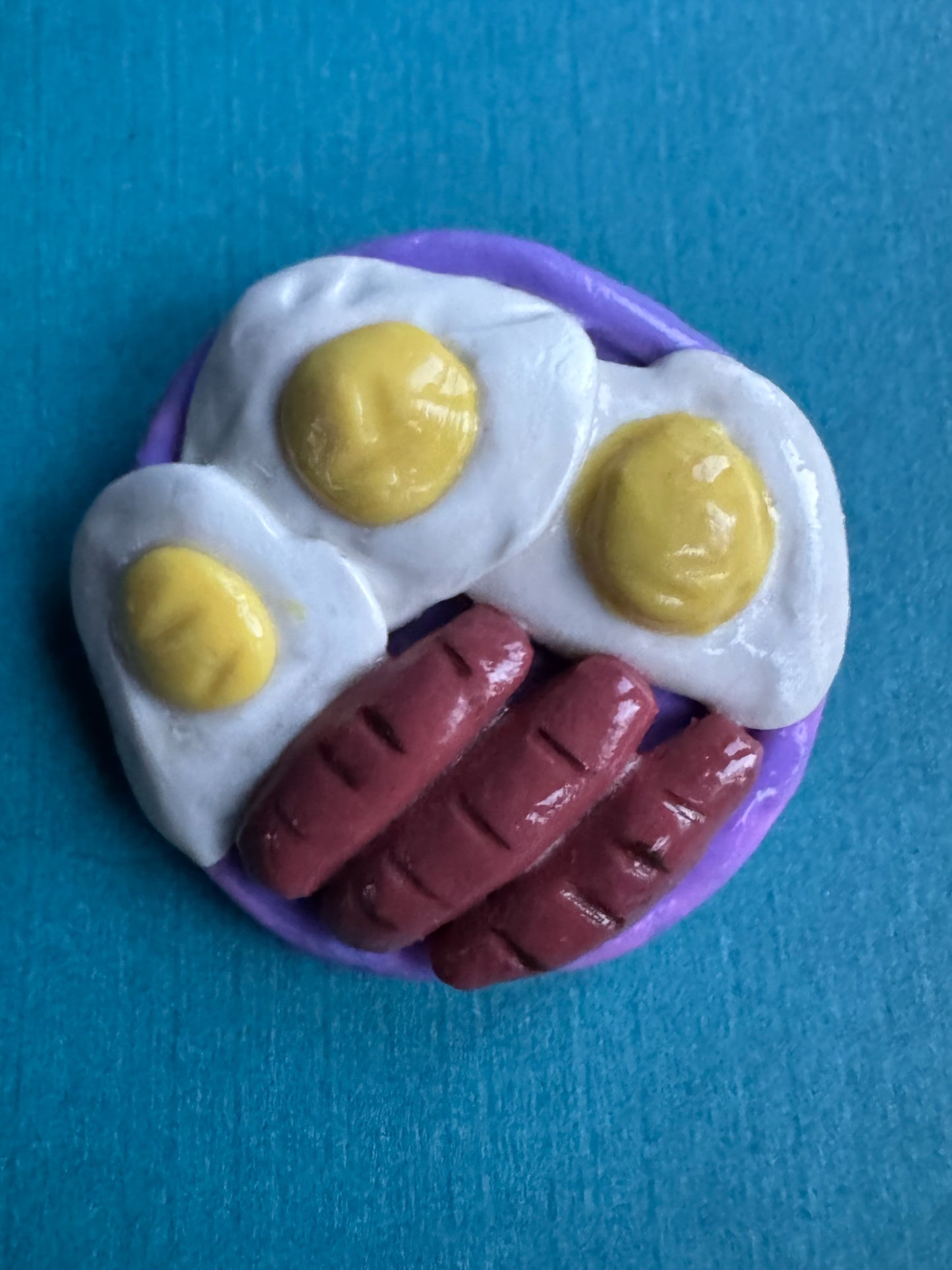 Classic Breakfast Brooch — Handcrafted Polymer Clay