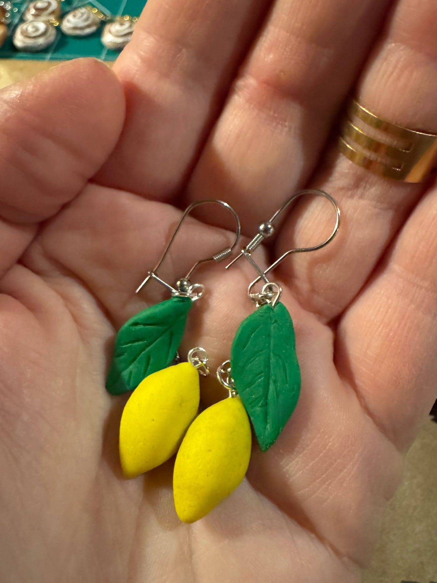 Lemon Drop Earrings — Handcrafted Polymer Clay