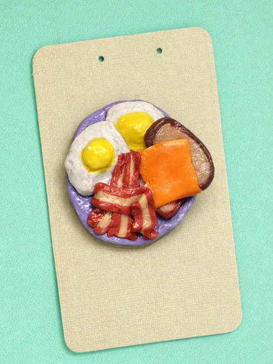 North American Breakfast Brooch — Handcrafted Polymer Clay