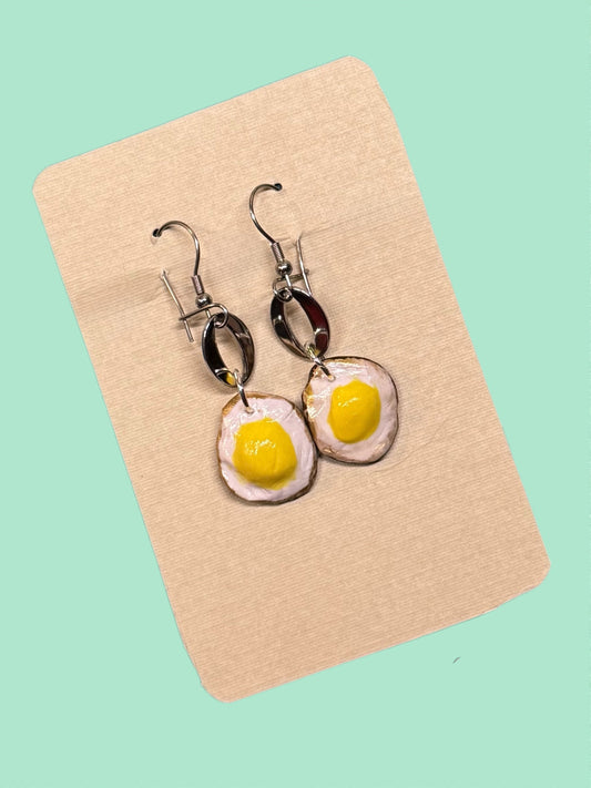 Egg Drop Earrings—Handcrafted Polymer Clay