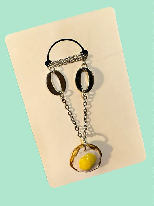 Egg Drop Necklace — Handcrafted Polymer Clay