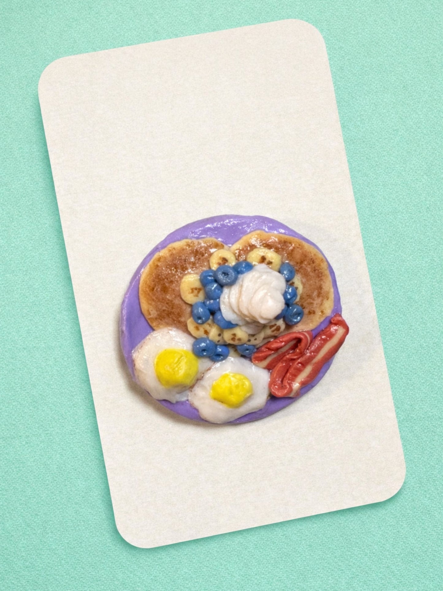 Pancake Breakfast Brooch—Handcrafted Polymer Clay