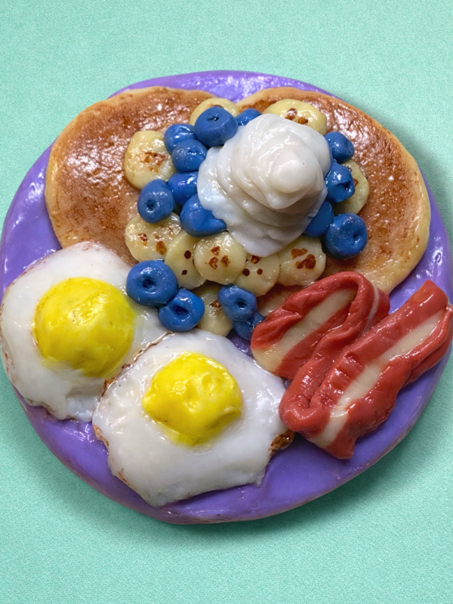 Pancake Breakfast Brooch—Handcrafted Polymer Clay